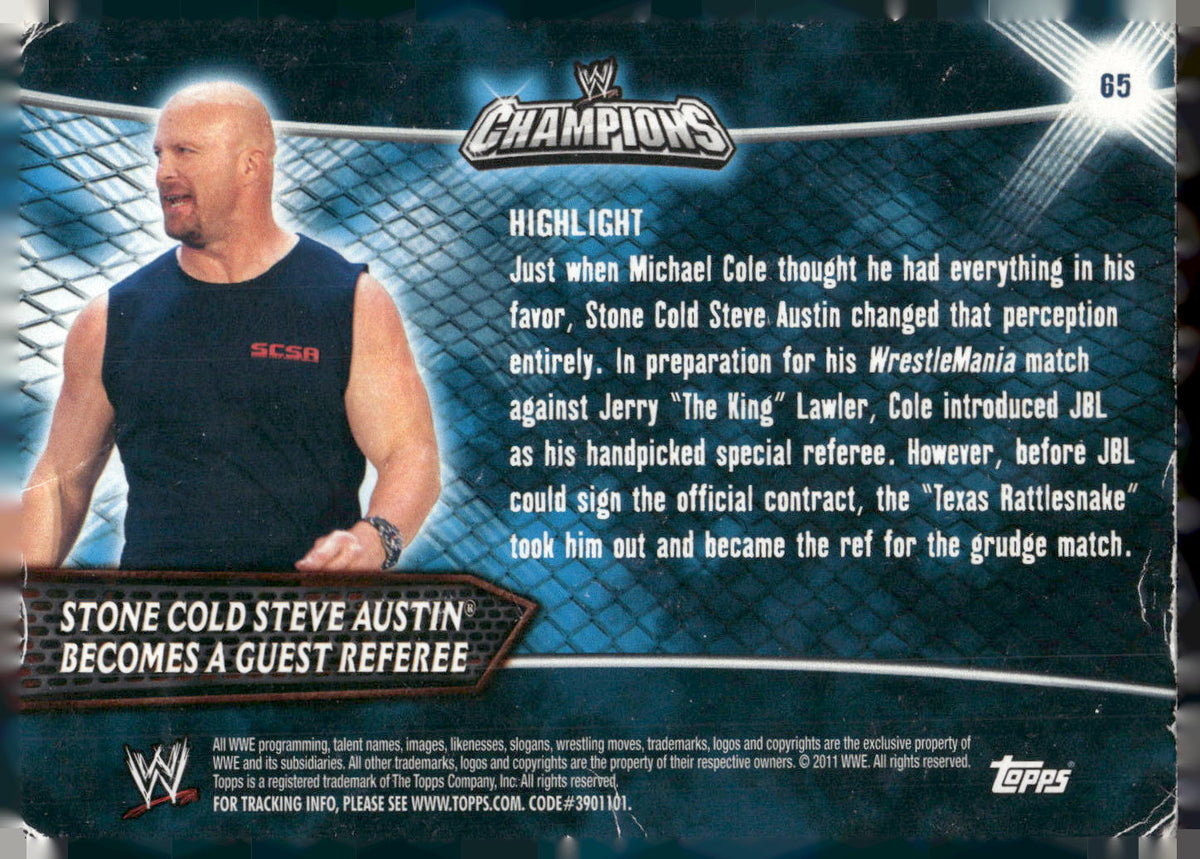 2011 Topps WWE Champions #65 Stone Cold Steve Austin