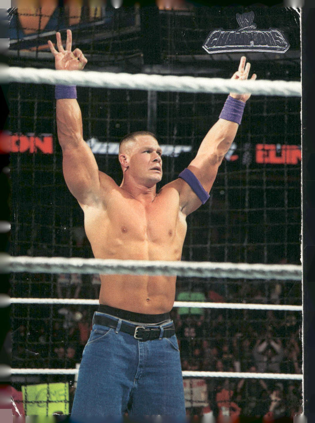 2011 Topps WWE Champions #63 John Cena Wins the Raw Elimination Chamber