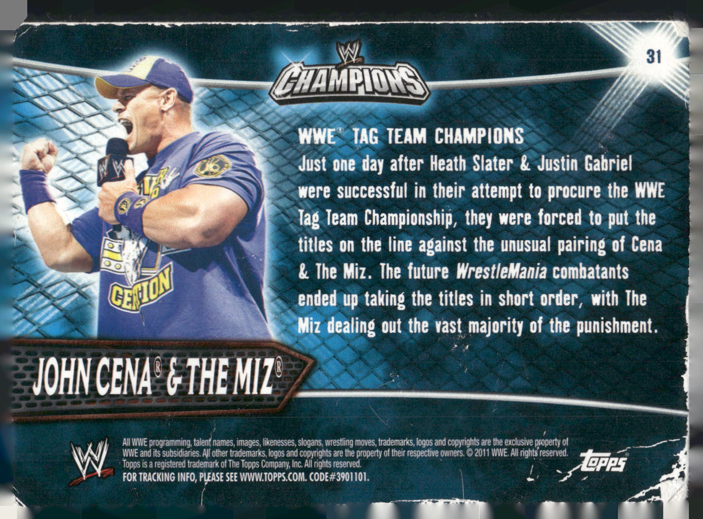 2011 Topps WWE Champions #31 John Cena/The Miz