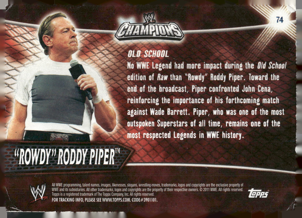 2011 Topps WWE Champions #74 Rowdy Roddy Piper