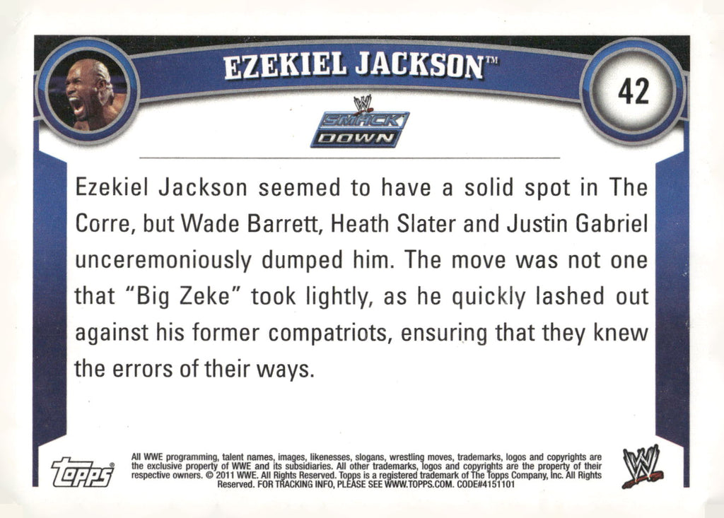 2011 Topps WWE #42 Ezekiel Jackson