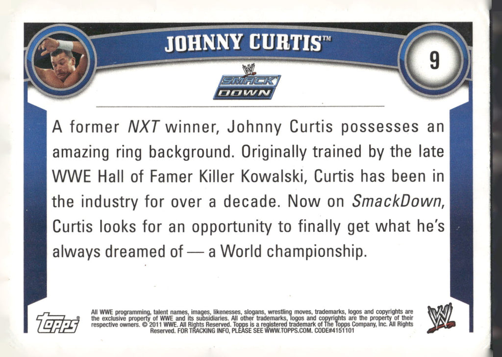 2011 Topps WWE #9 Johnny Curtis