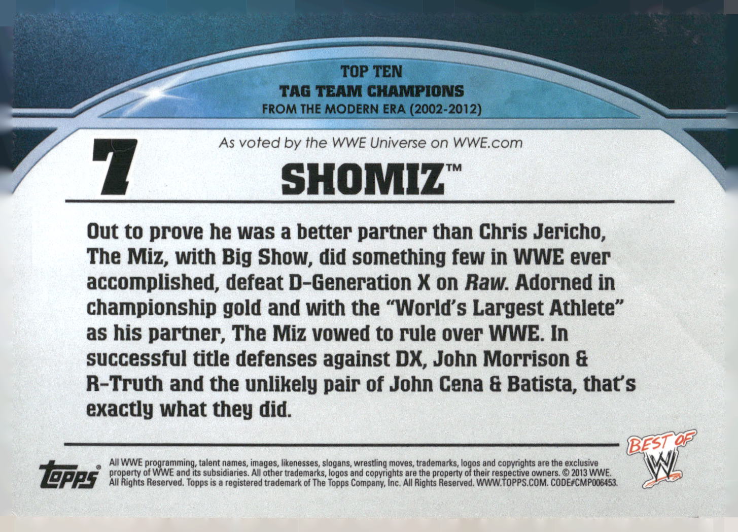 2012 Topps WWE #44 Wade Barrett