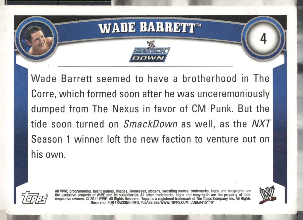2011 Topps WWE #4 Wade Barrett