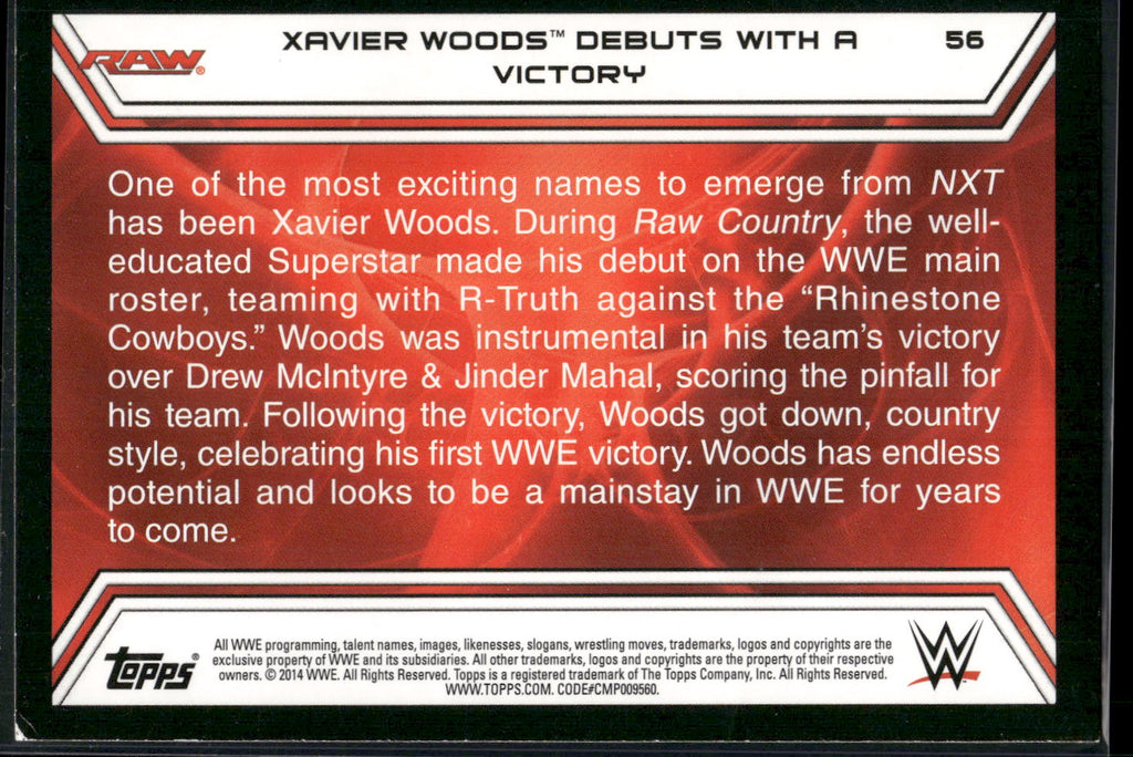 2014 Topps WWE Road to Wrestlemania #56 Xavier Woods