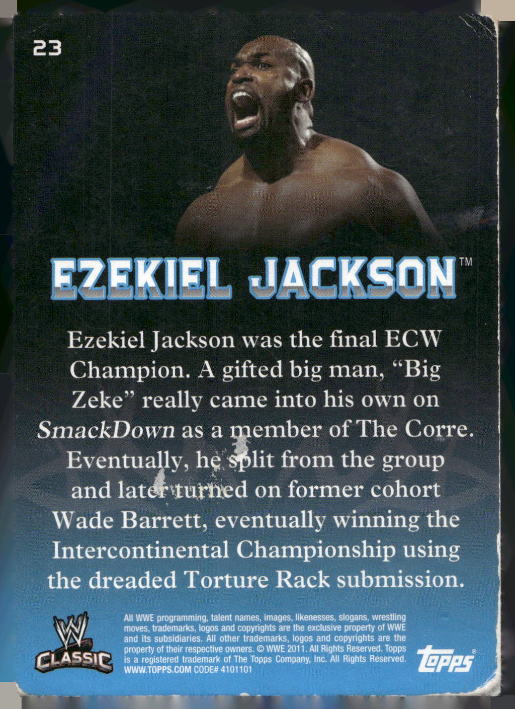 2011 Topps WWE Classic #23 Ezekiel Jackson
