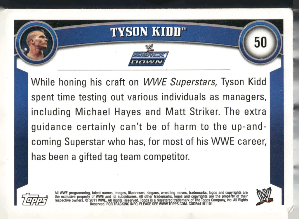 2011 Topps WWE #50 Tyson Kidd