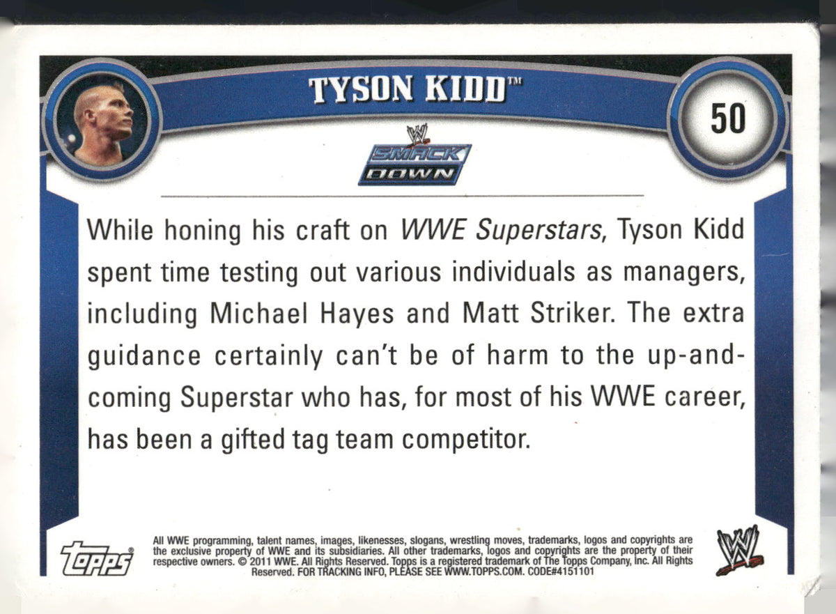 2011 Topps WWE #50 Tyson Kidd
