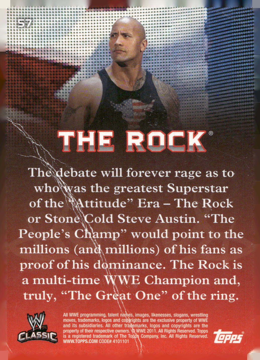 2011 Topps WWE Classic #57 The Rock