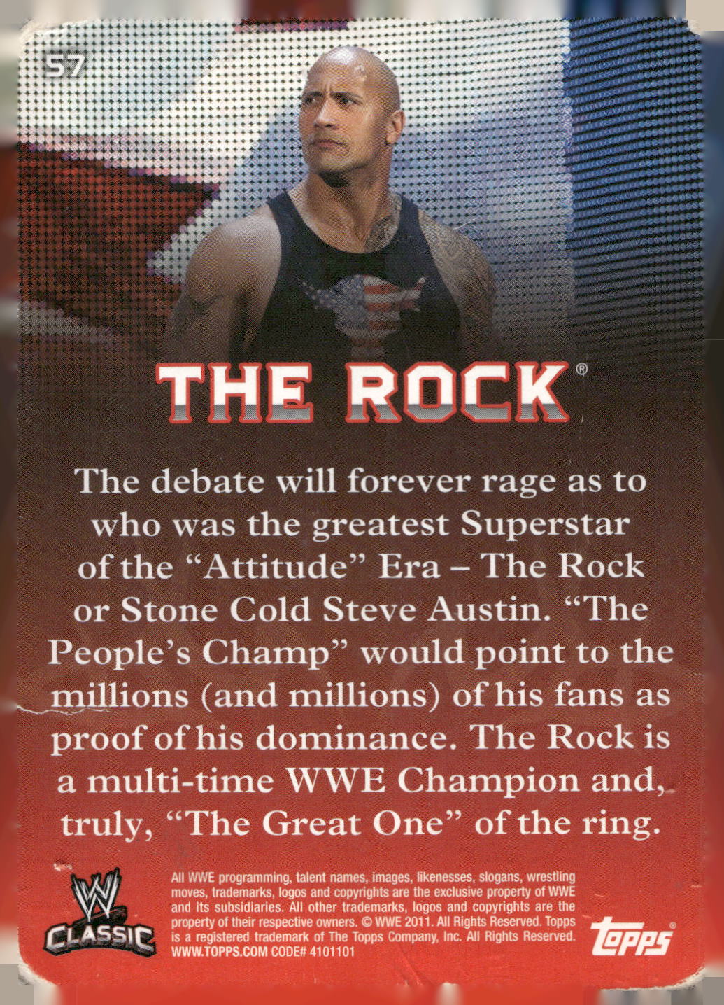 2011 Topps WWE Classic #57 The Rock