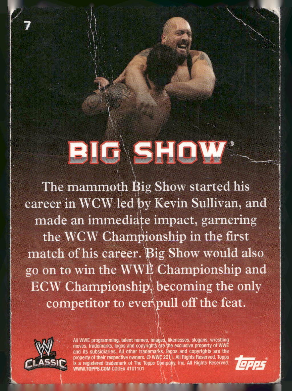 2011 Topps WWE Classic #7 Big Show