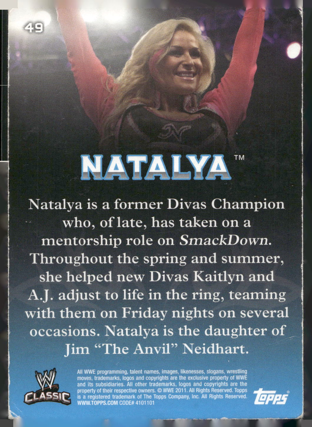 2011 Topps WWE Classic #49 Natalya