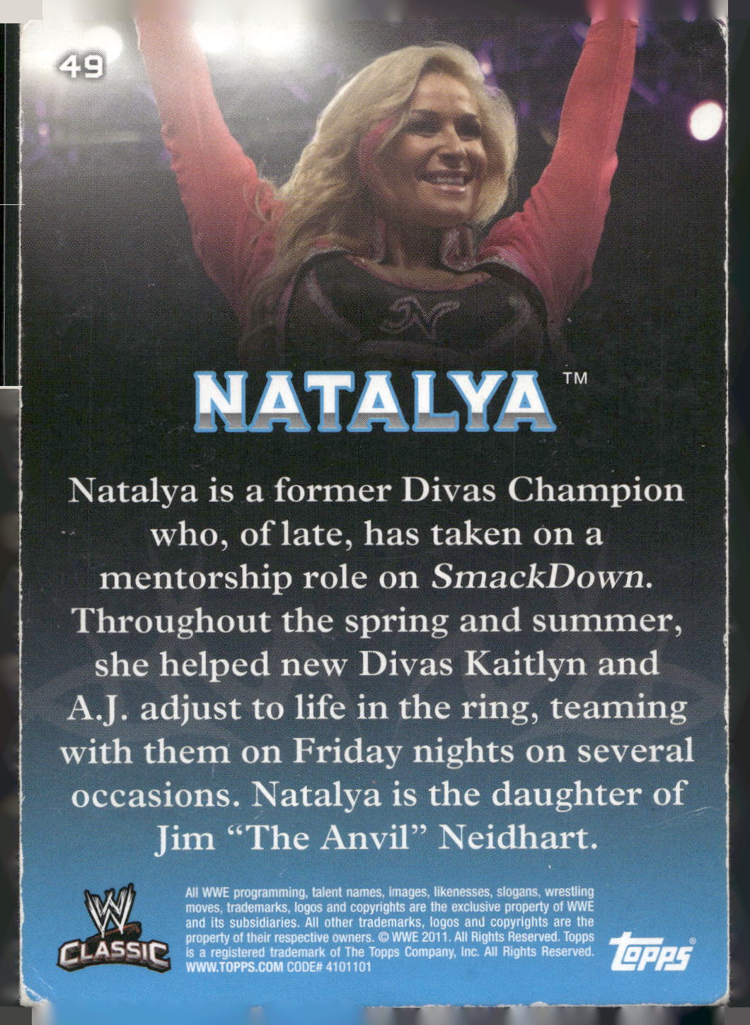 2011 Topps WWE Classic #49 Natalya