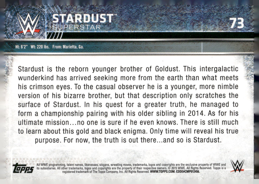 2015 Topps WWE #73 Stardust