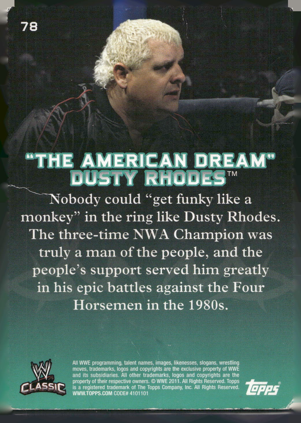 2011 Topps WWE Classic #78 "The American Dream" Dusty Rhodes