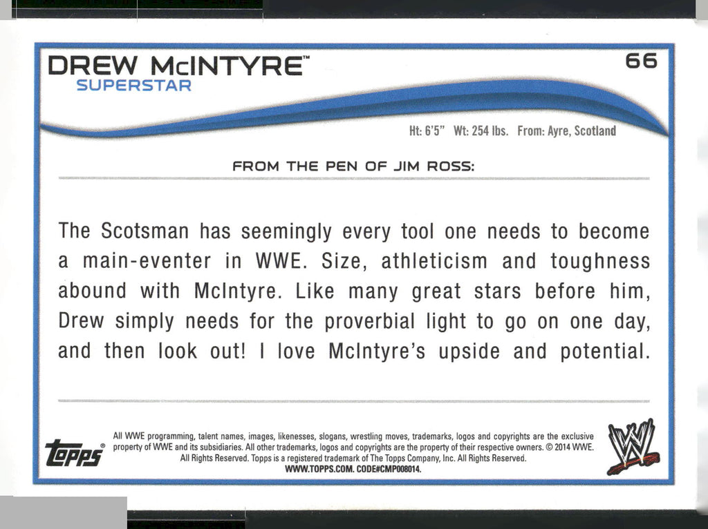 2014 Topps WWE #66 Drew McIntyre