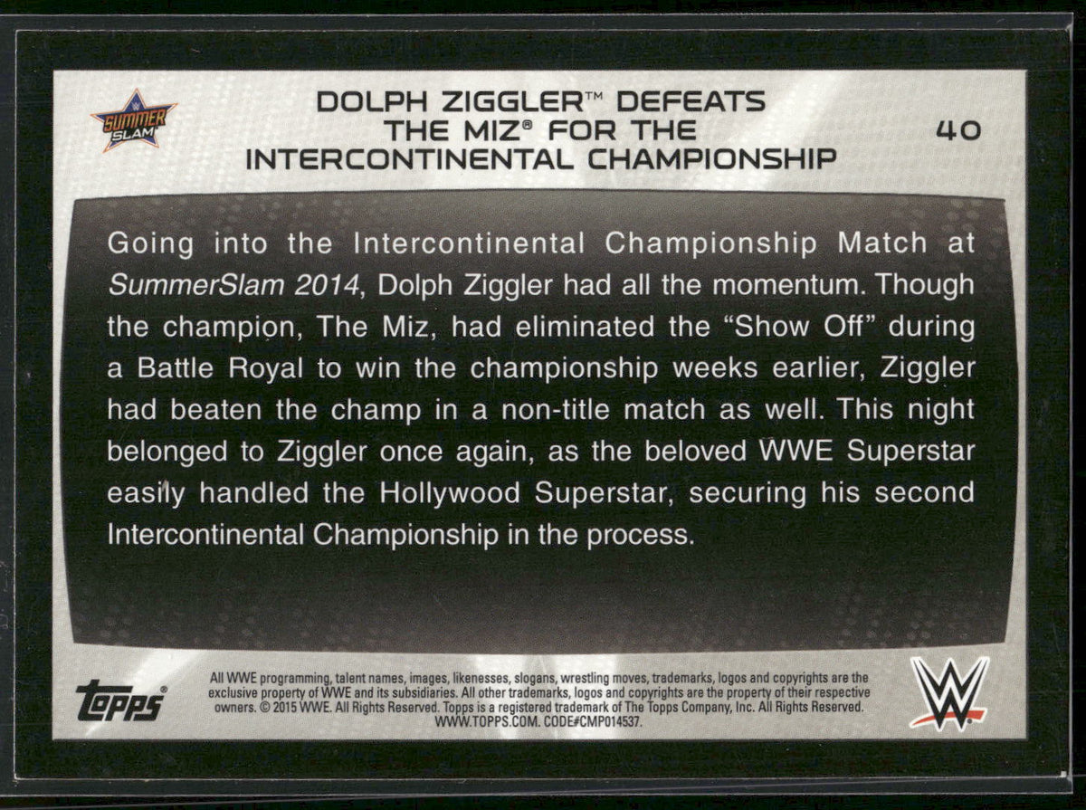 2015 Topps WWE Road to Wrestlemania #40 Dolph Ziggler