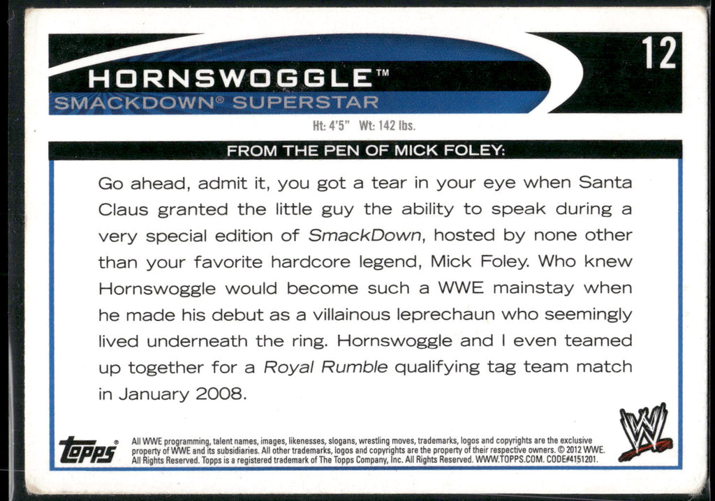 2012 Topps WWE #12 Hornswoggle