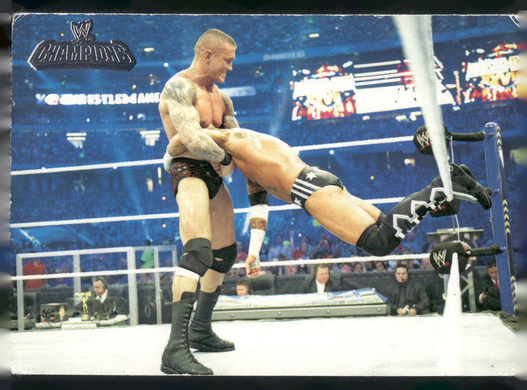 2011 Topps WWE Champions #85 Randy Orton Defeats CM Punk