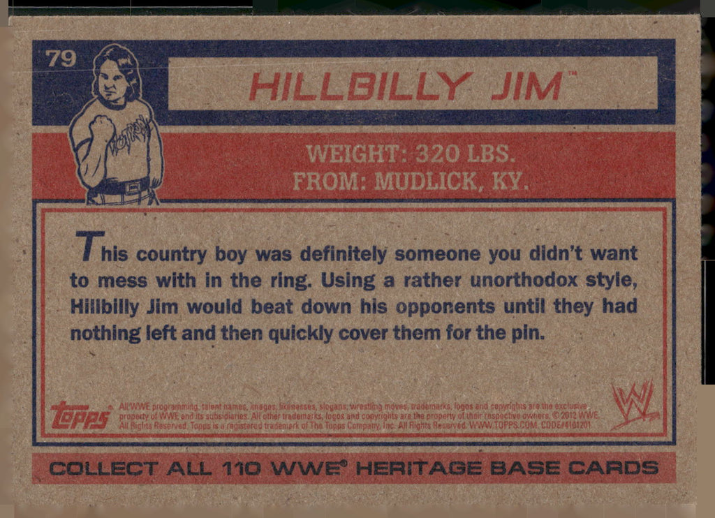 2012 Topps Heritage WWE #79 Hillbilly Jim
