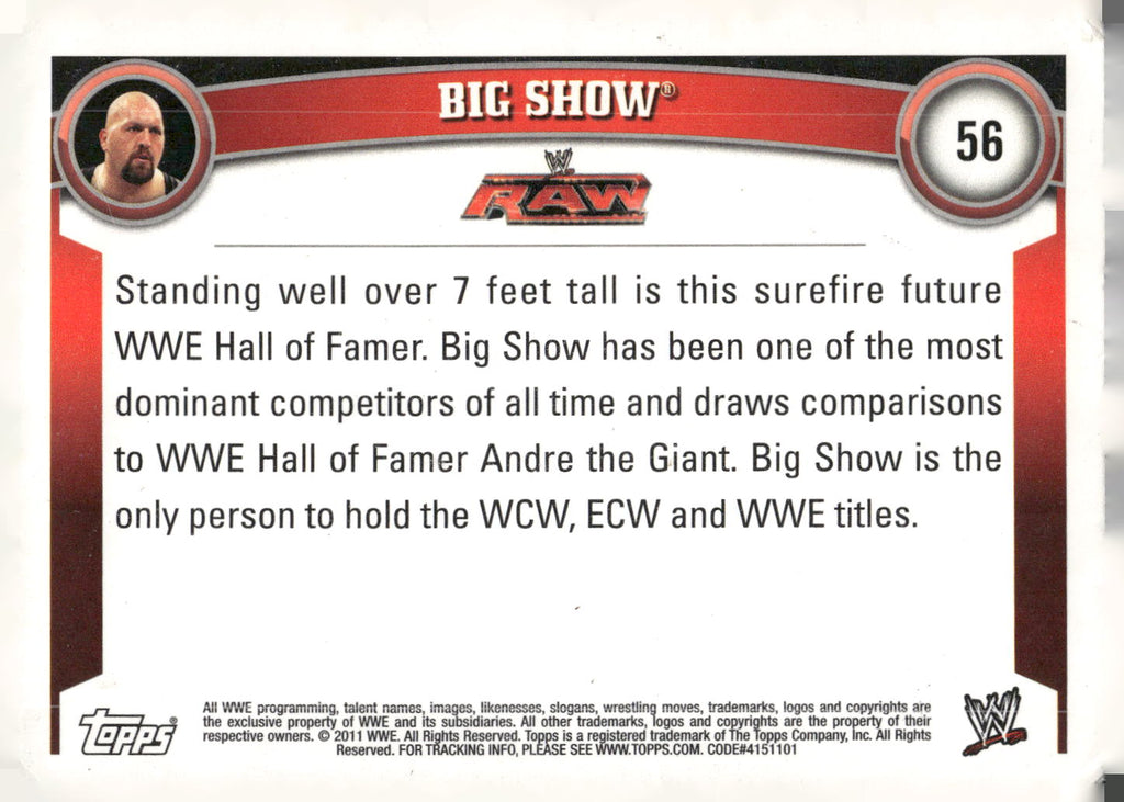 2011 Topps WWE #56 Big Show