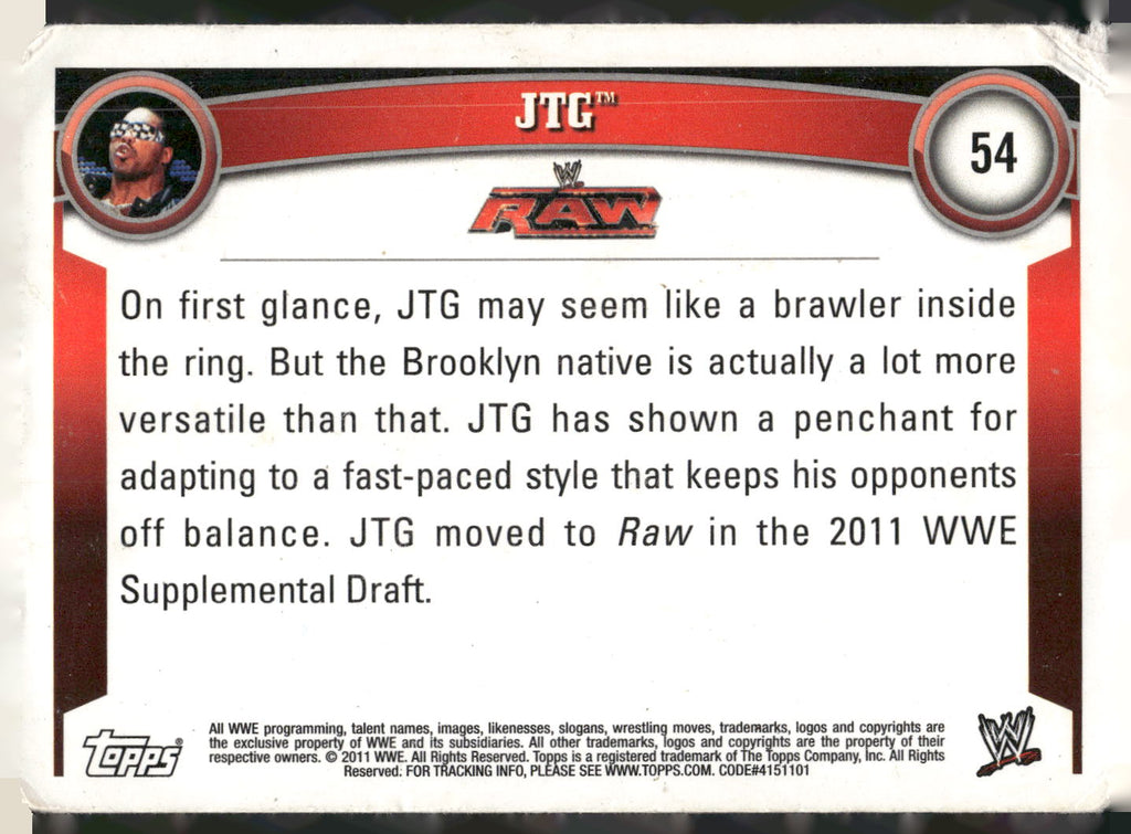 2011 Topps WWE #54 JTG