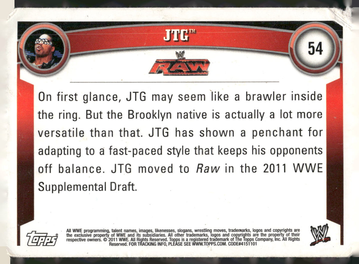 2011 Topps WWE #54 JTG