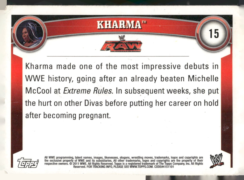 2011 Topps WWE #15 Kharma