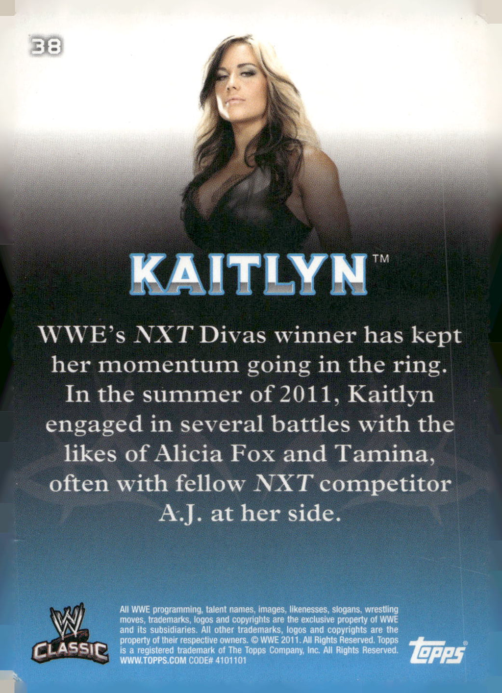 2011 Topps WWE Classic #38 Kaitlyn