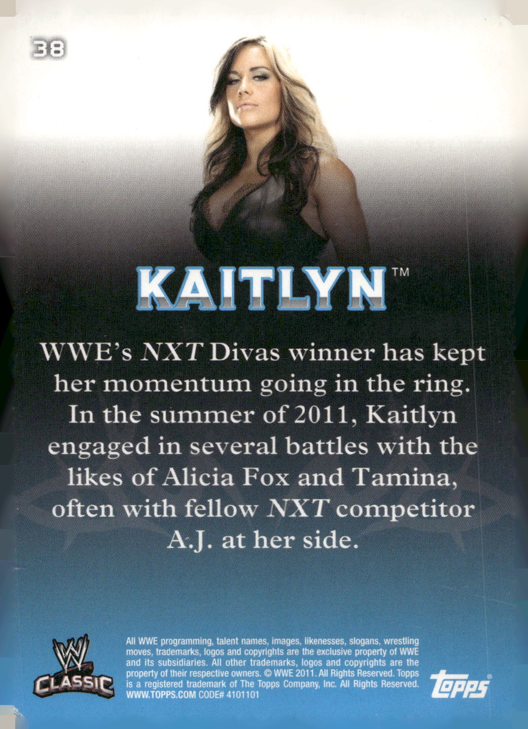 2011 Topps WWE Classic #38 Kaitlyn