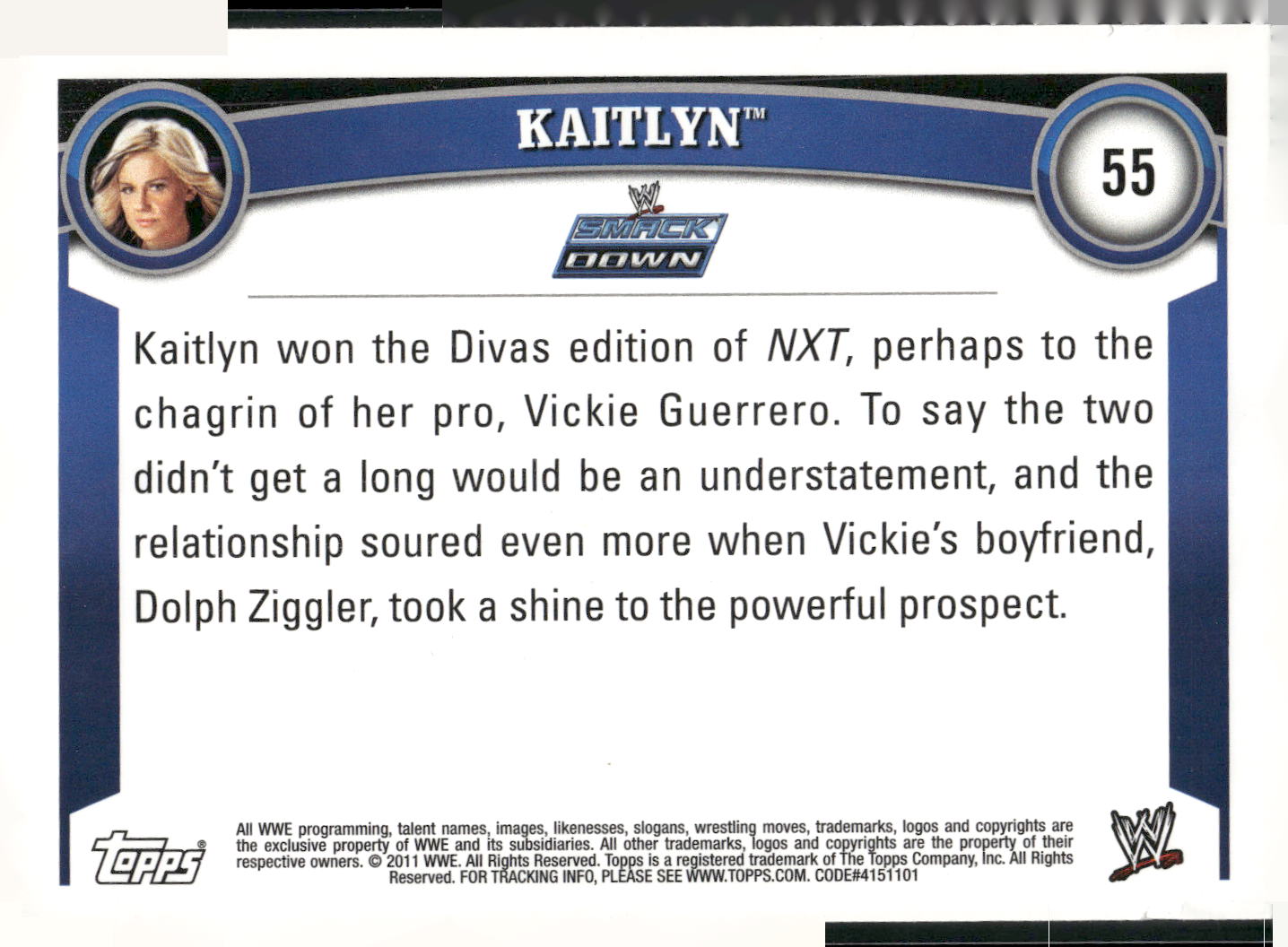 2011 Topps WWE #55 Kaitlyn