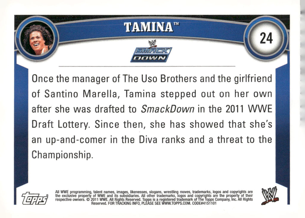 2011 Topps WWE #24 Tamina