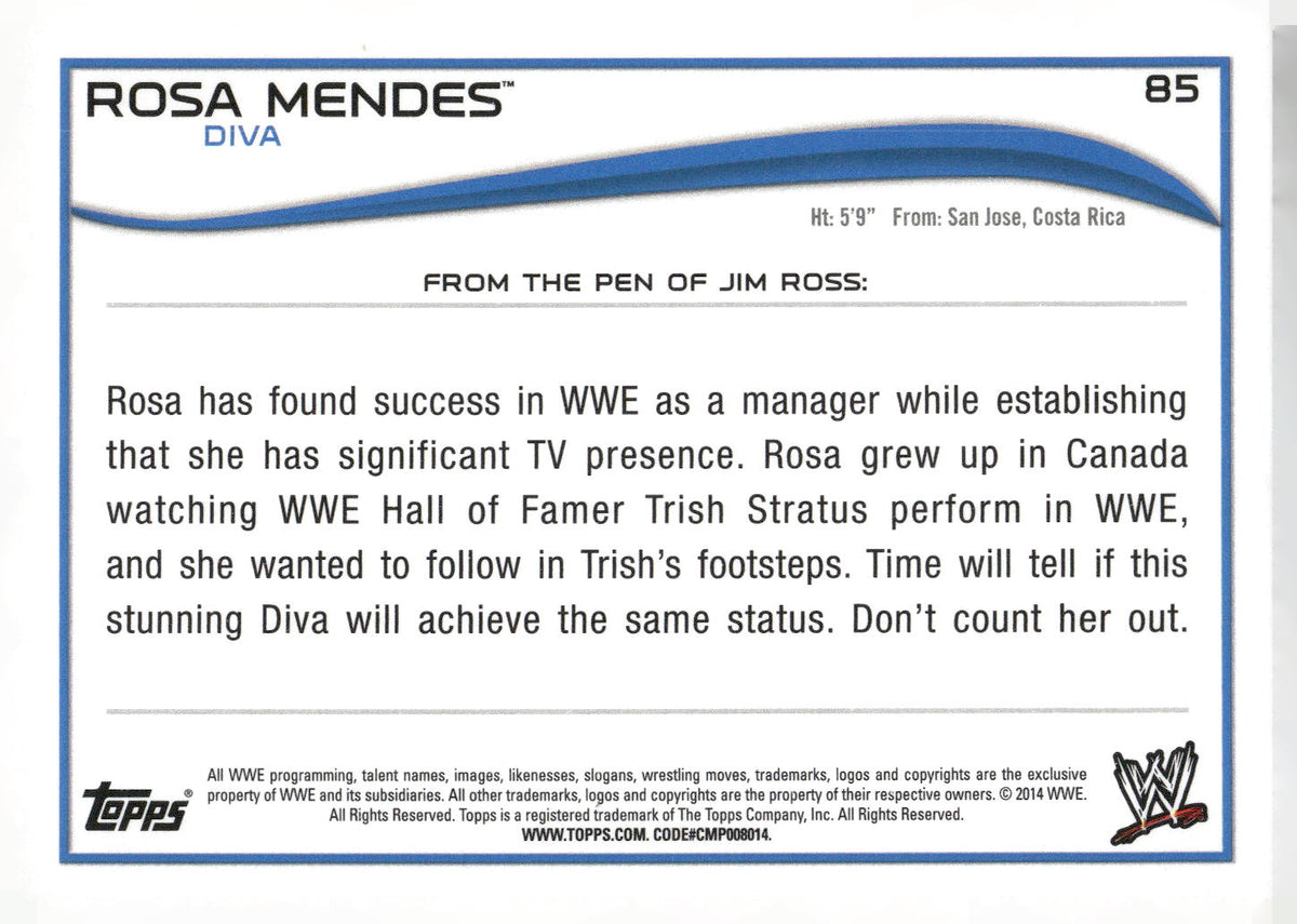 2014 Topps WWE #85 Rosa Mendes
