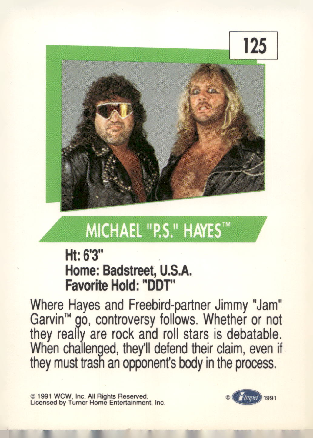 1991 Impel WCW #125 Fabulous Freebirds