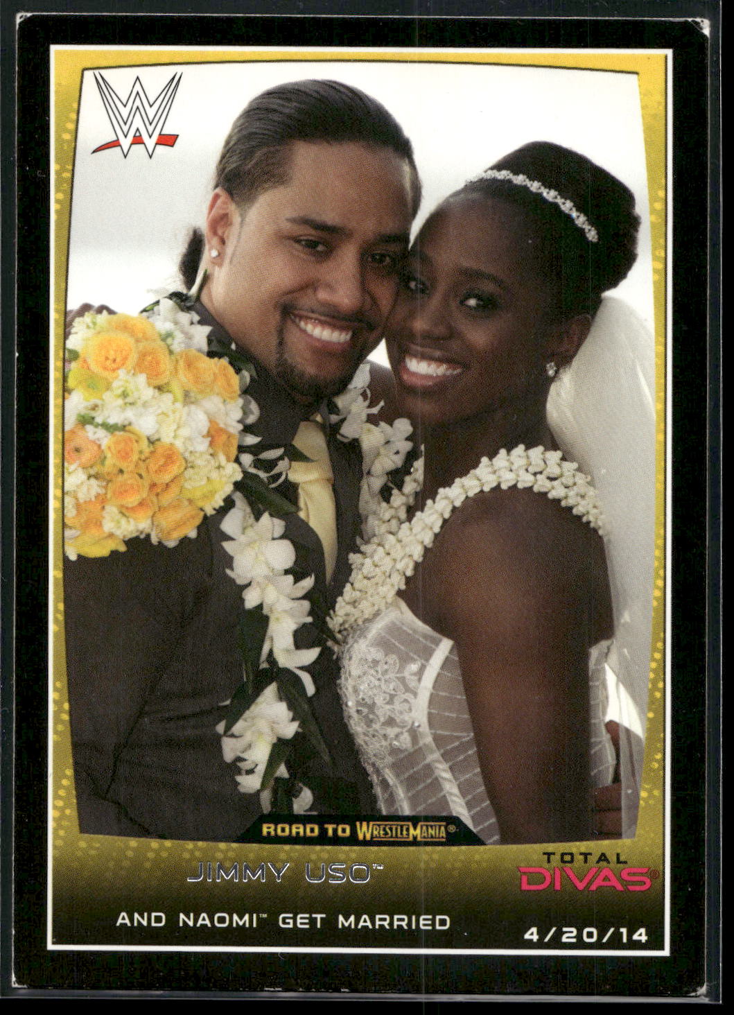 2015 Topps WWE Road to Wrestlemania #8 Jimmy Uso / Naomi