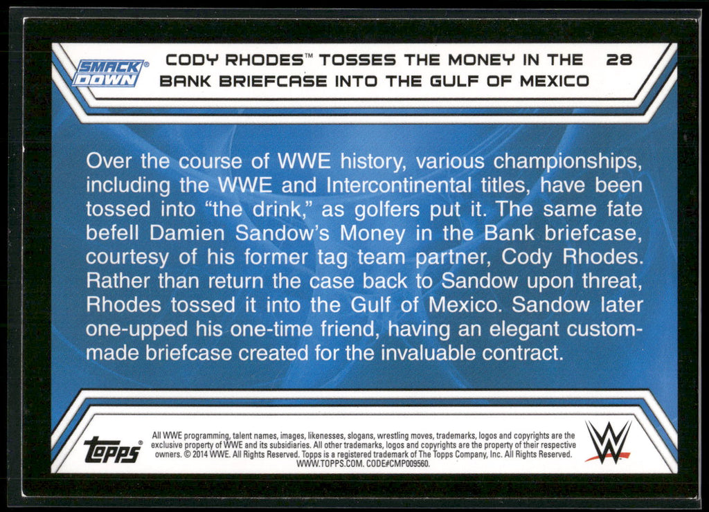 2014 Topps WWE Road to Wrestlemania #28 Cody Rhodes