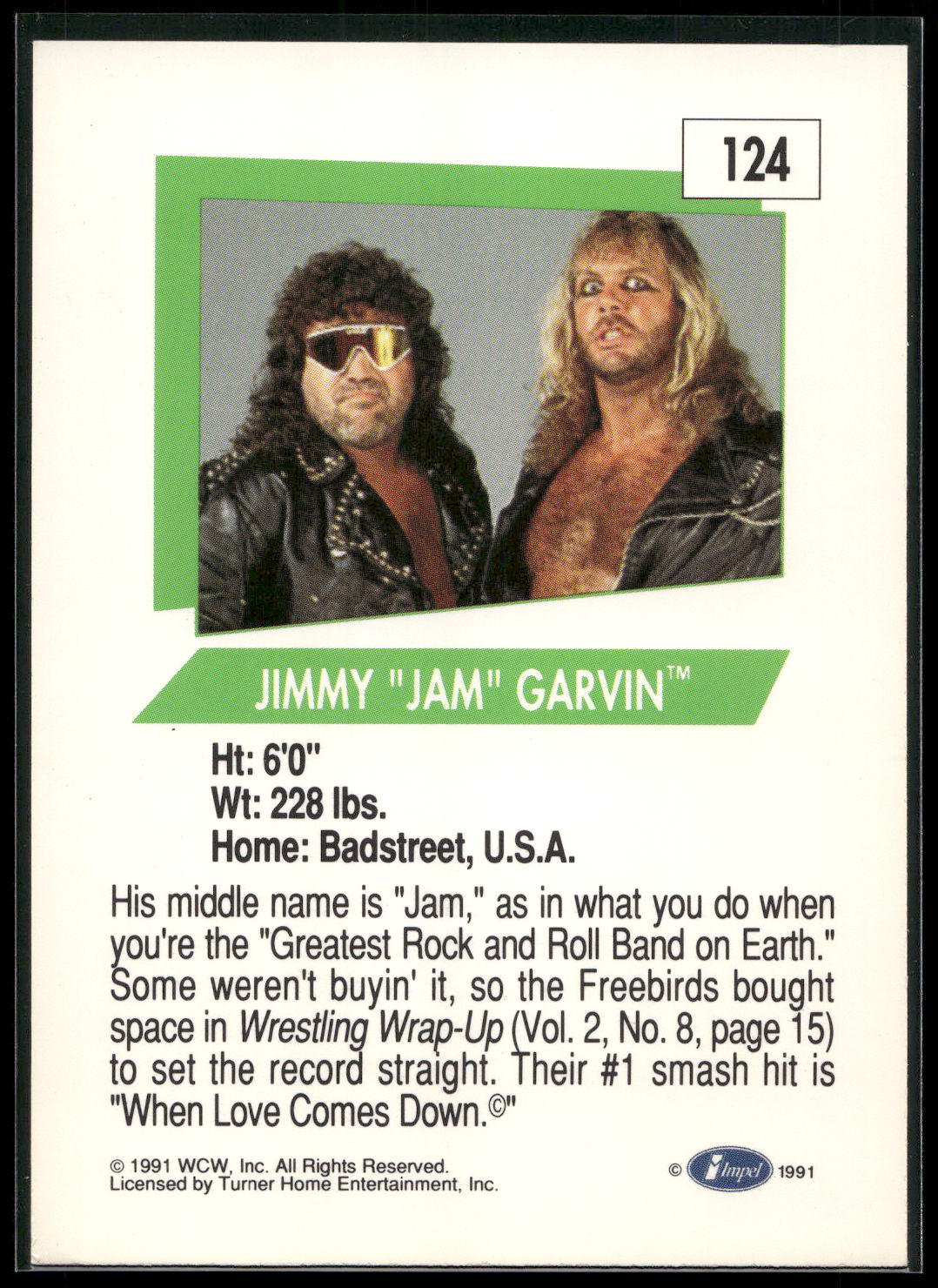 1991 Impel WCW #124 Fabulous Freebirds