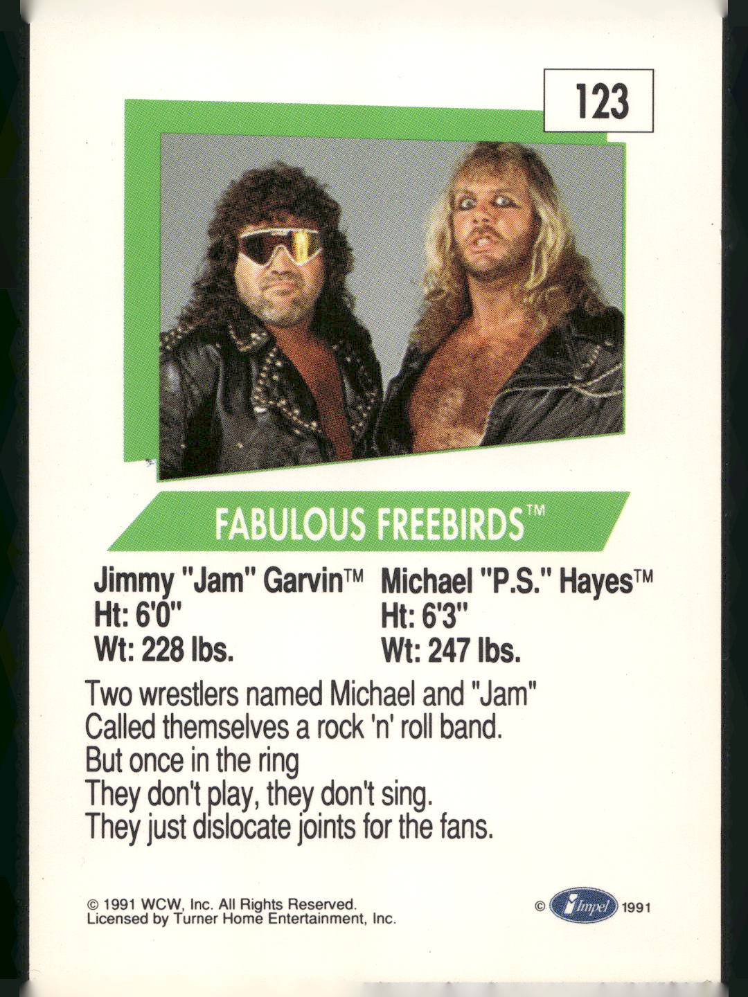 1991 Impel WCW #123 Fabulous Freebirds