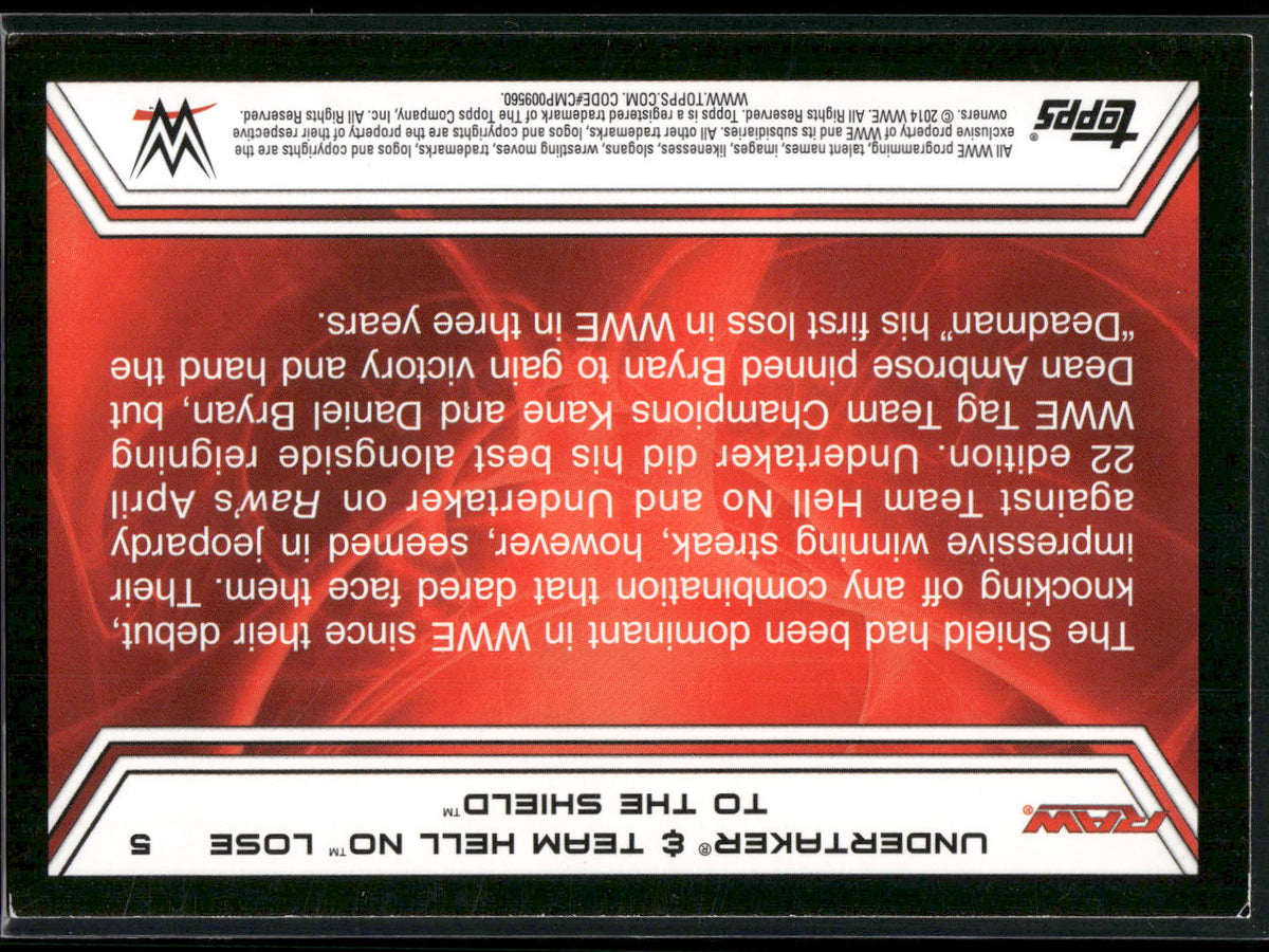 2014 Topps WWE Road to Wrestlemania #5 The Undertaker