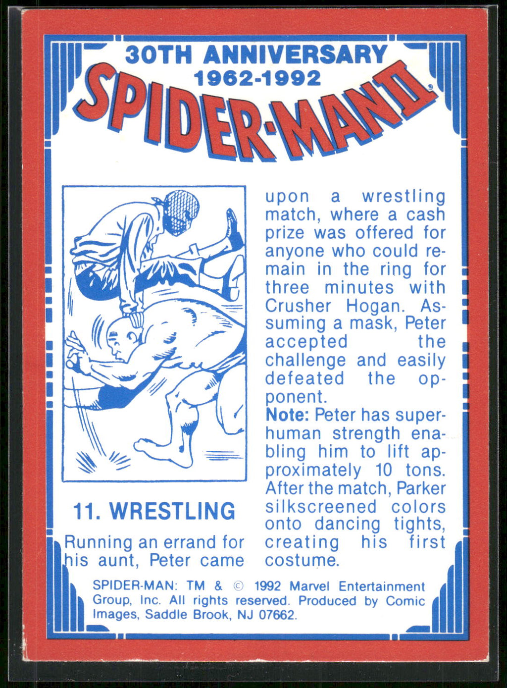 1992 Comic Images Spider-Man II: 30th Anniversary 1962-1992 #11 Wrestling