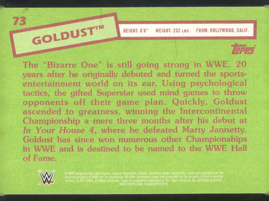 2015 Topps WWE Heritage #73 Goldust