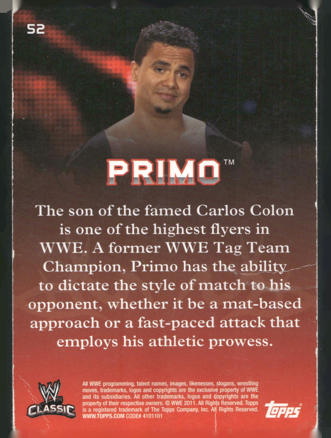 2011 Topps WWE Classic #52 Primo