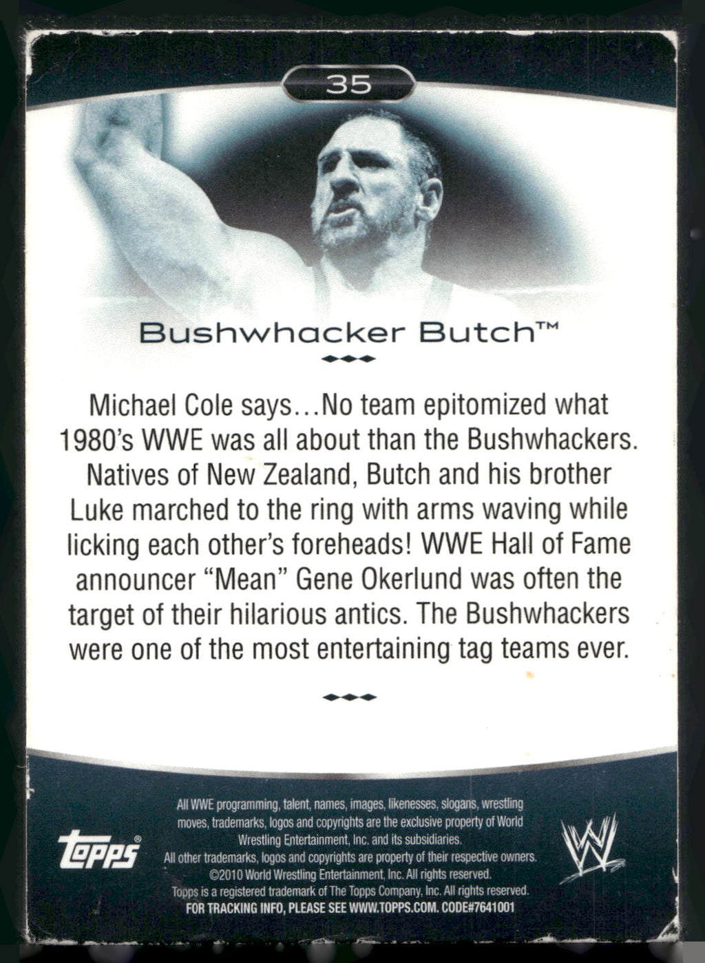 2010 Topps Platinum WWE #35 Bushwhacker Butch