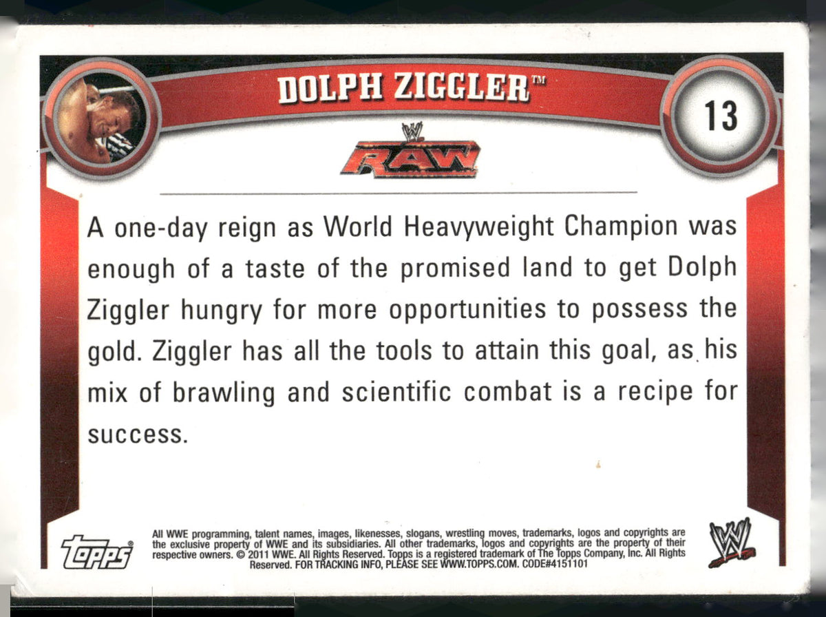 2011 Topps WWE #13 Dolph Ziggler