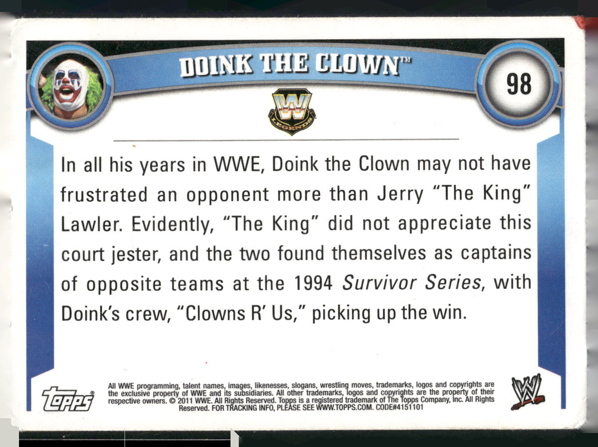 2011 Topps WWE #98 Doink the Clown