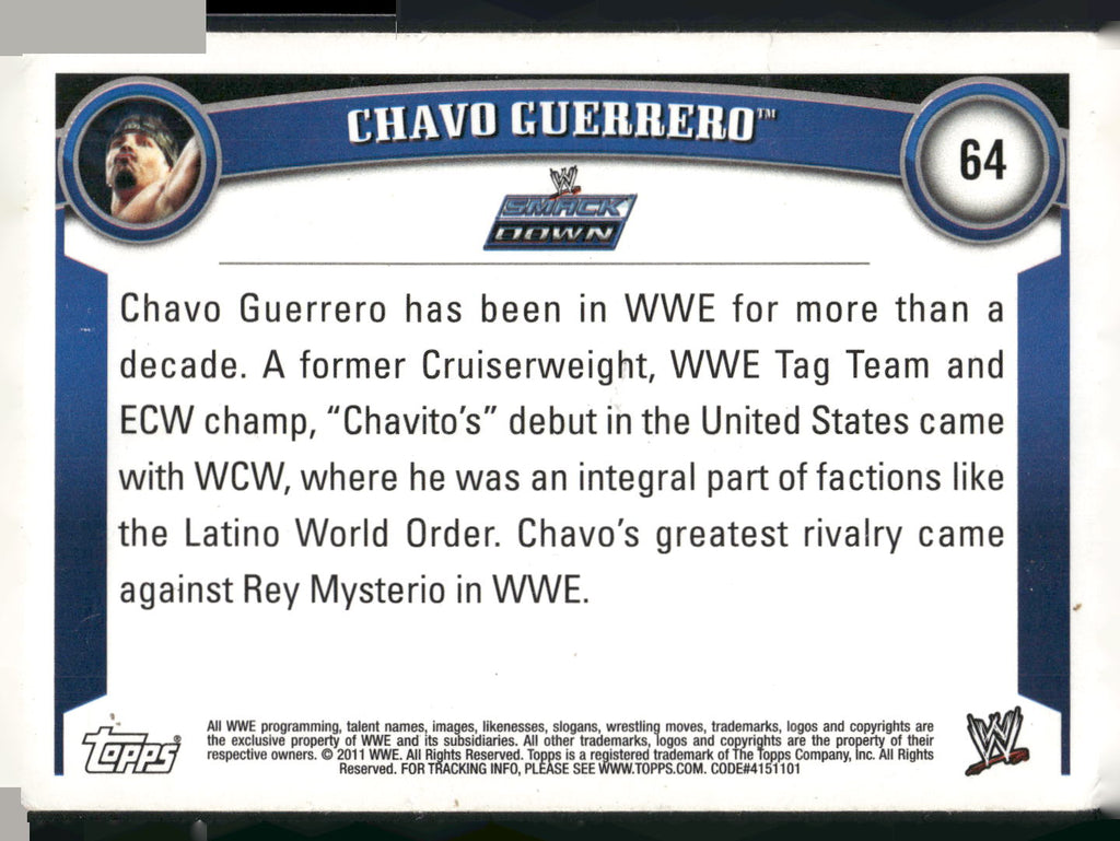2011 Topps WWE #64 Chavo Guerrero