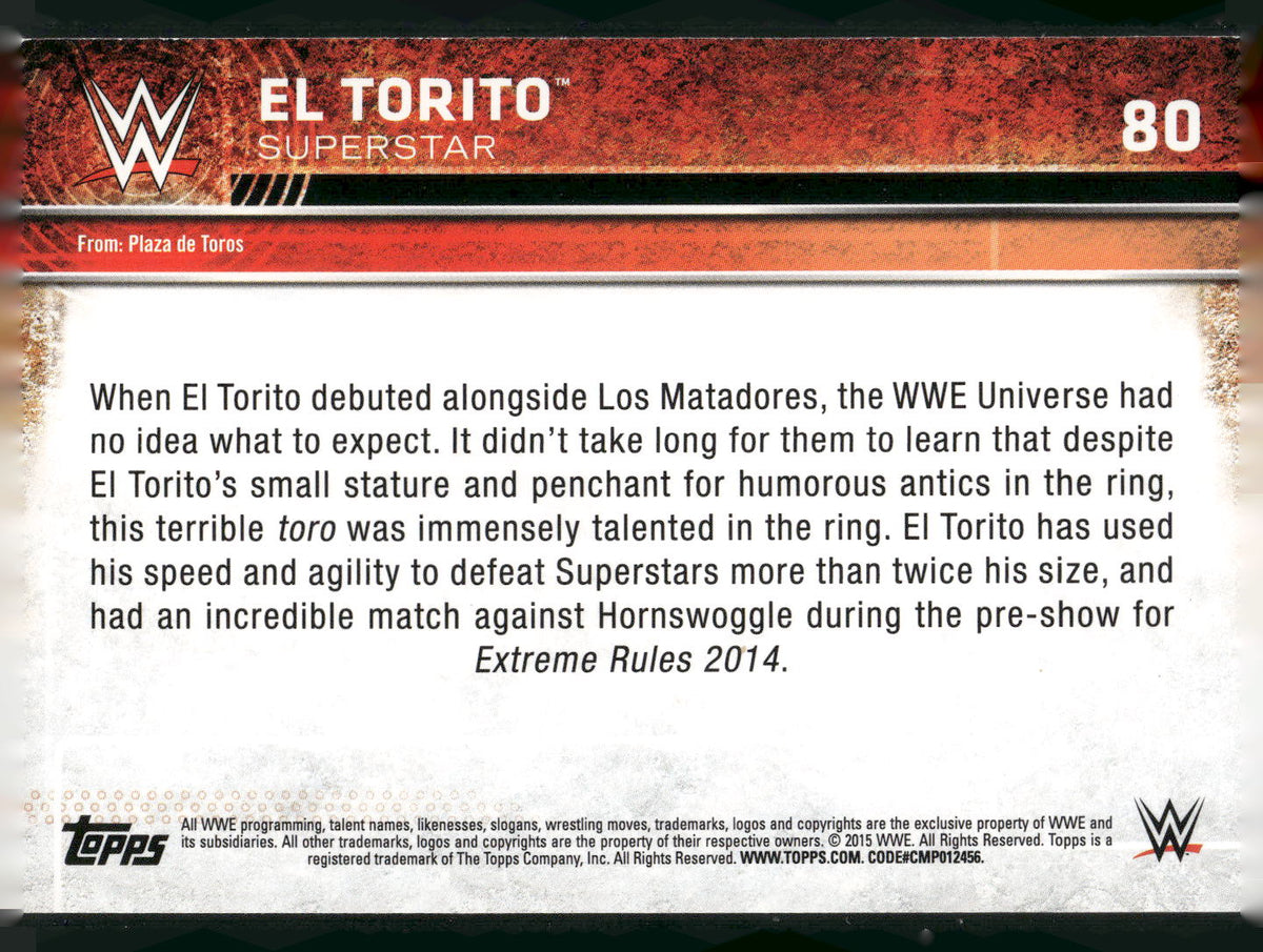 2015 Topps WWE #80 El Torito