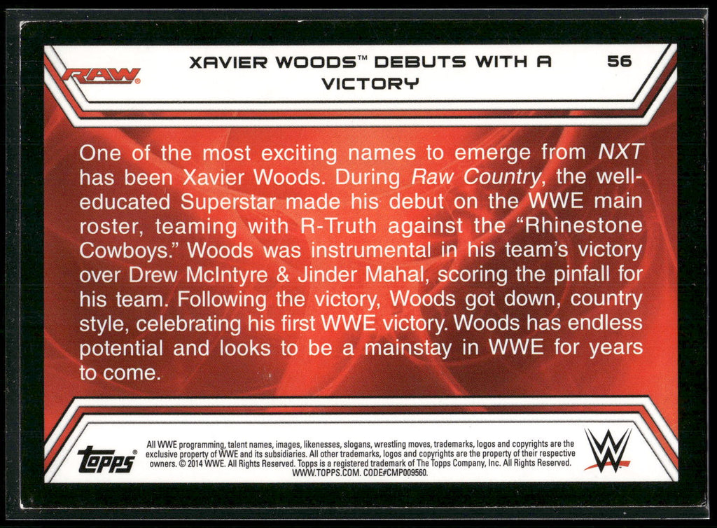 2014 Topps WWE Road to Wrestlemania #56 Xavier Woods