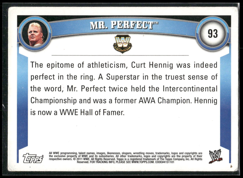 2011 Topps WWE #93 Mr. Perfect