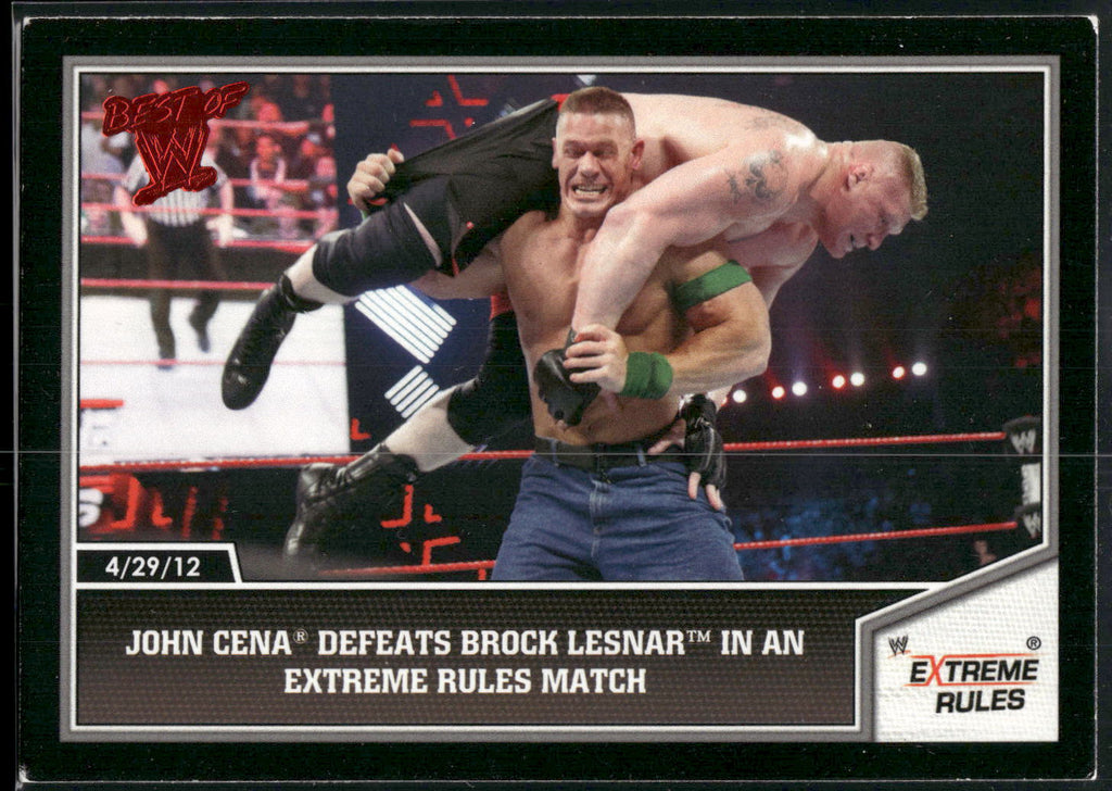 2013 Topps Best of WWE #9 John Cena Defeats Brock Lesnar